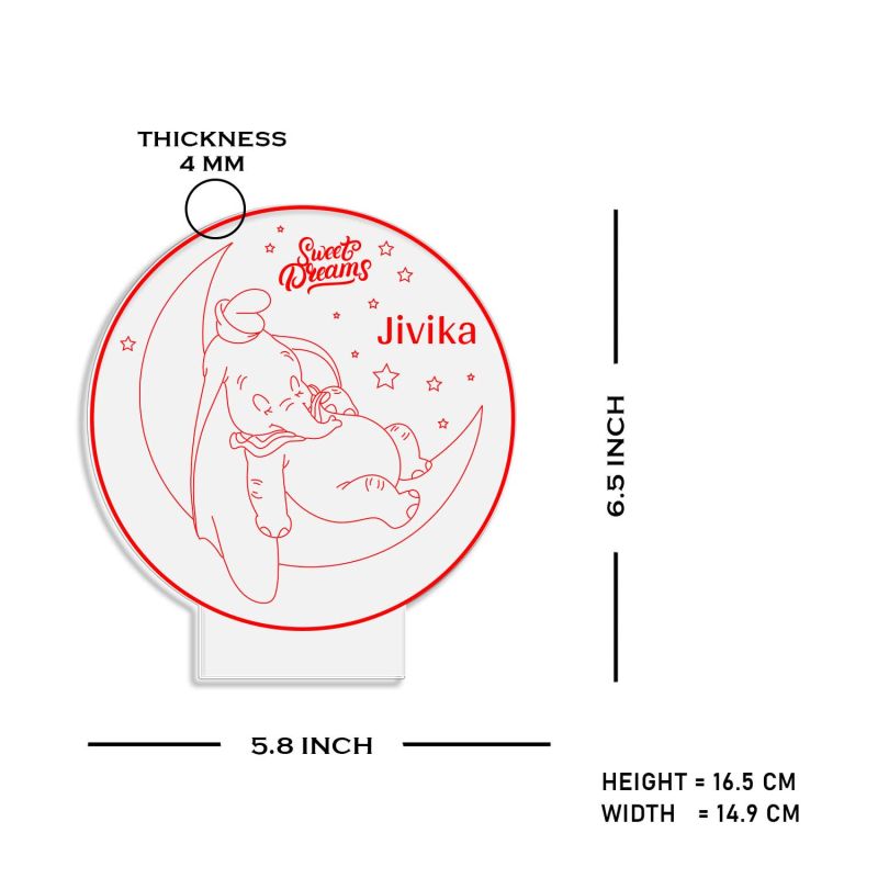 Good Night Sweet Dream Night lamp with Automatic Color Changing Light Customized with Name Birthday Gifts Kids